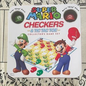 Nintendo Super Mario Checkers & Tic Tac Toe Set